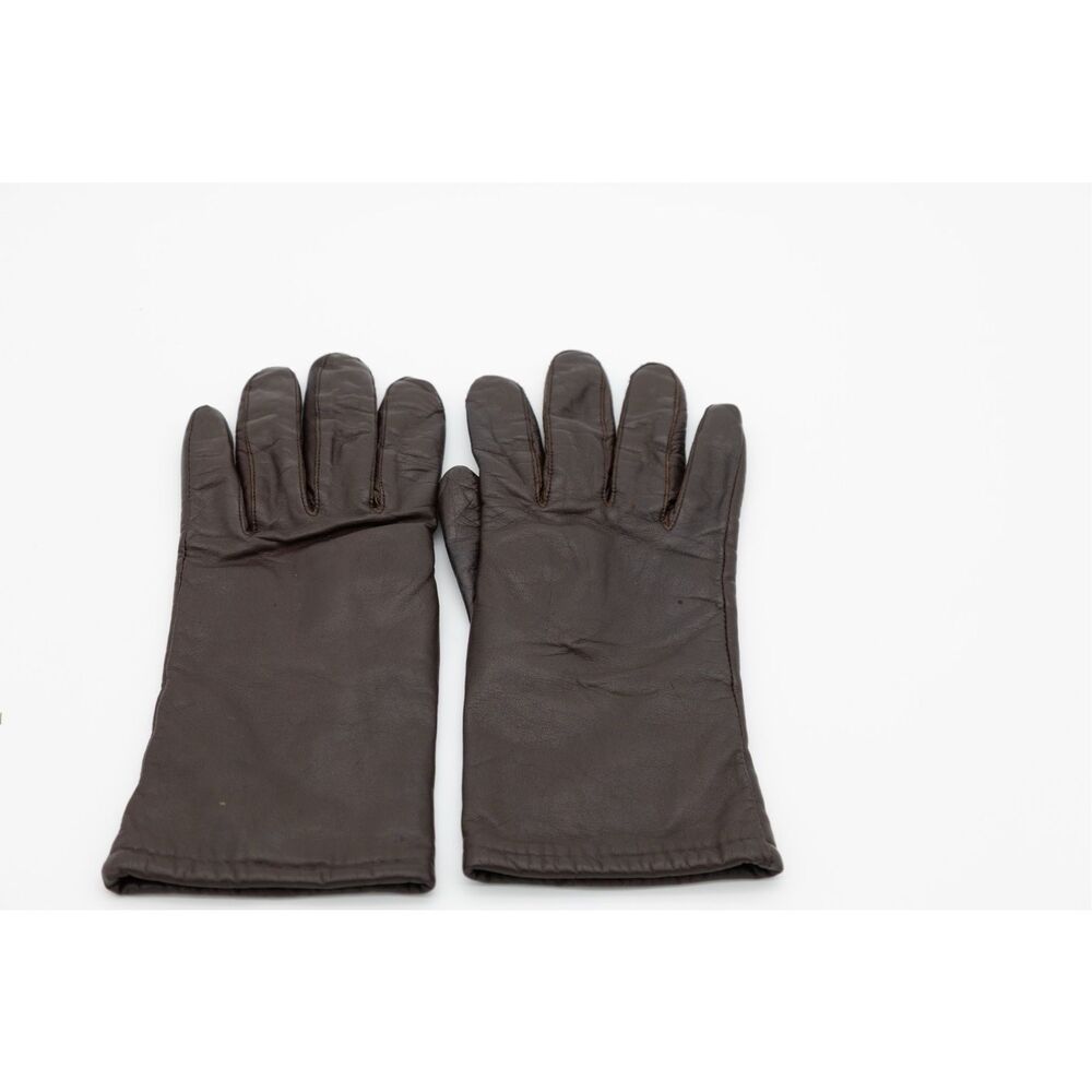 Vintage Brown‎ Leather Gloves Thinsulate Lined Women’s Medium 1980s 90s Winter